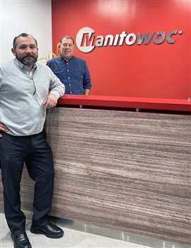 Wilson Martínez (izq.), director de ventas de Manitowoc en Sudamérica, y Juan Willis (der.), 