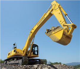 a PC360LC-8M2 tem foco em especial na construção pesada e na mineração de agregados