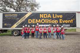 National Demolition Association (NDA) volunteers at the Live DEMOlition event in San Antonio.