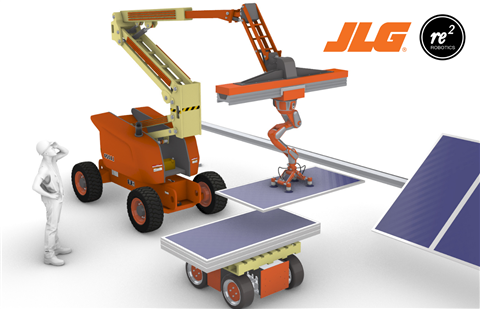 JLG y RE2 trabajan en consjunto en la construcción de un proyecto solar. 