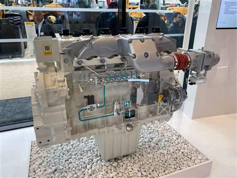 Motor a hidrógeno H966 de Liebherr.