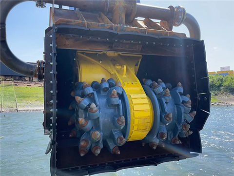 Fresadora hidráulica de tambor da Epiroc é solução para rebaixamento do leito do rio Reno