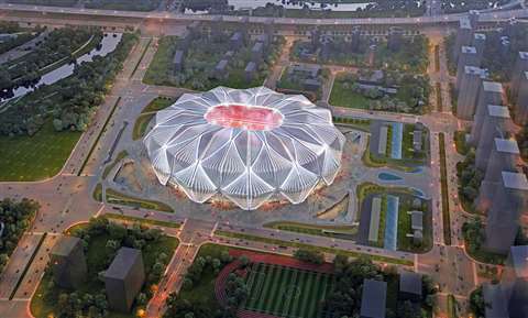 A rendering of the Guangzho Evergrande Stadium